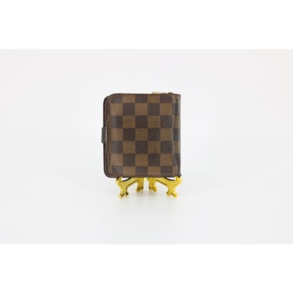 AUTHENTIC Louis Vuitton Brown Damier Ebene Compact Zip Wallet - Picture 7 of 9